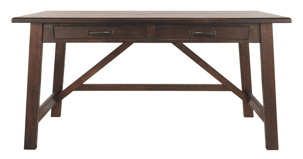 Baldridge - Rustic Brown - Home Office Large Leg Desk by Signature Design by Ashley® | Bel Furniture