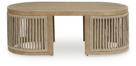Serena Shores - Rectangular Cocktail Table - Beige - view 3