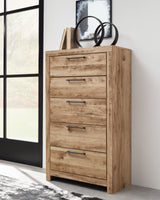 Hyanna - Tan Brown - Five Drawer Chest by Signature Design by Ashley® | Bel Furniture