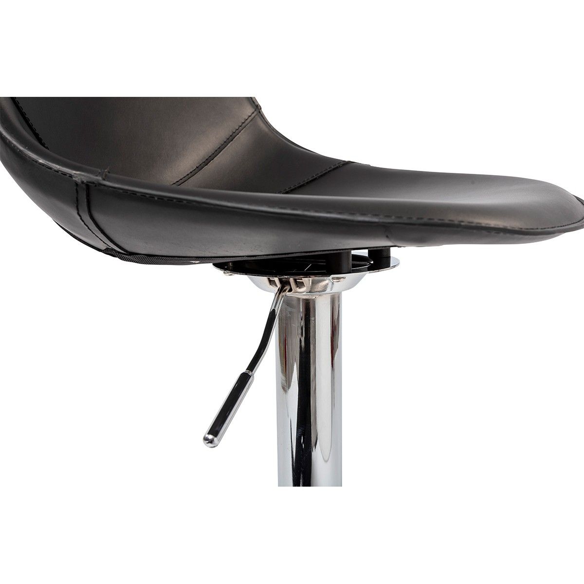 Steel Swivel Low Back Bar Height Bar Chair - Black / Silver