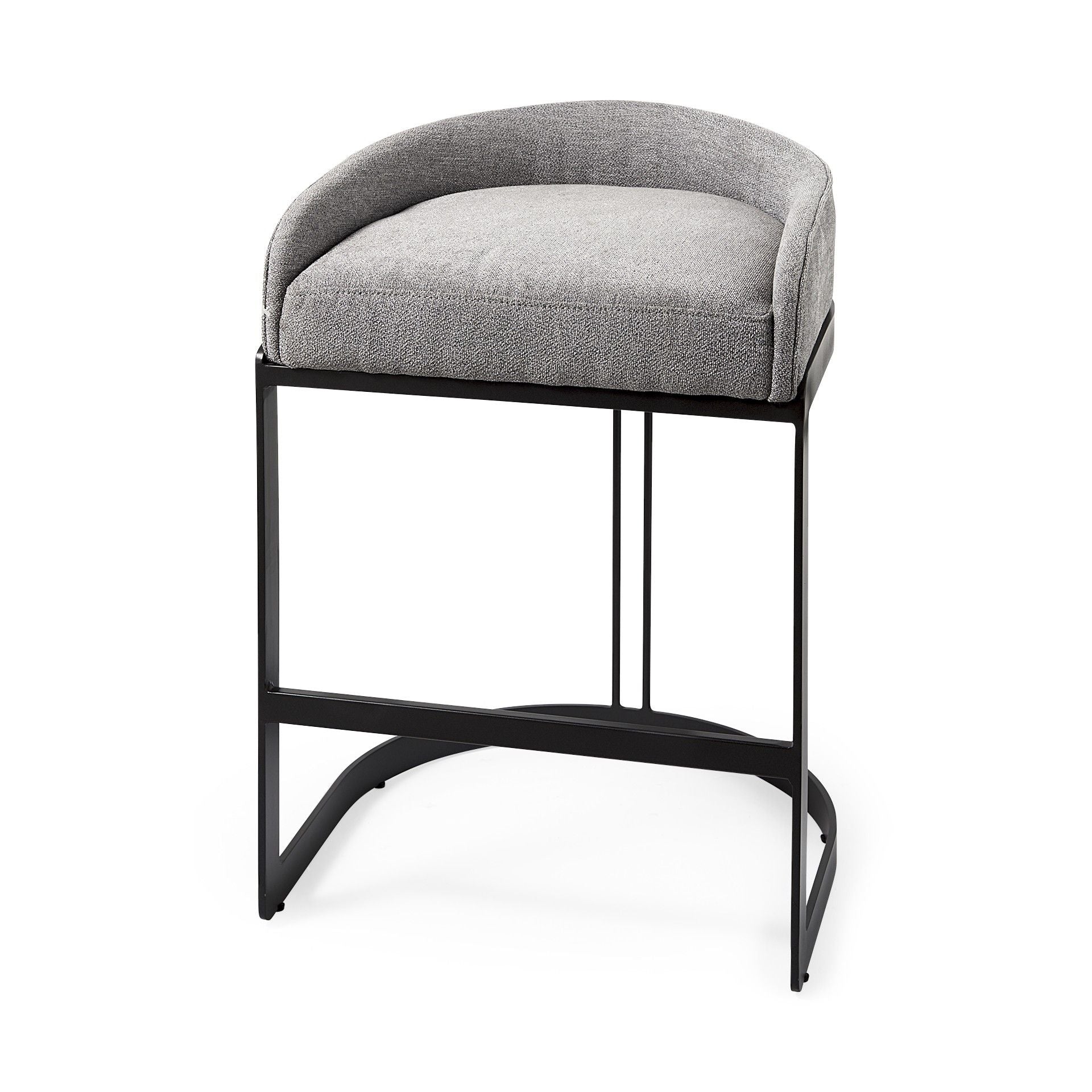 Steel Low Back Bar Chair - Gray