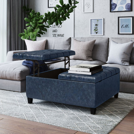 Harrison - Upholstered Coffee Table Storage Ottoman - view 69