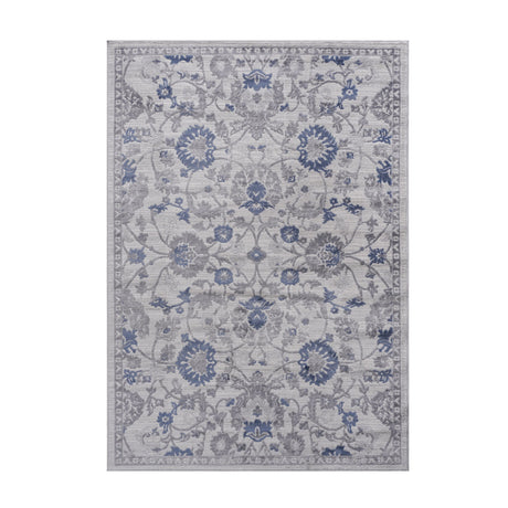 Marfi - 8' X 10' Oriental Area Rug - Blue / Silver - view 3