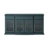 Classic Fretwork Detailed Glass Door Sideboard by Walker Edison | Bel Furniture