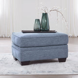 Carissa Manor - Denim - Ottoman by Benchcraft® | Bel Furniture