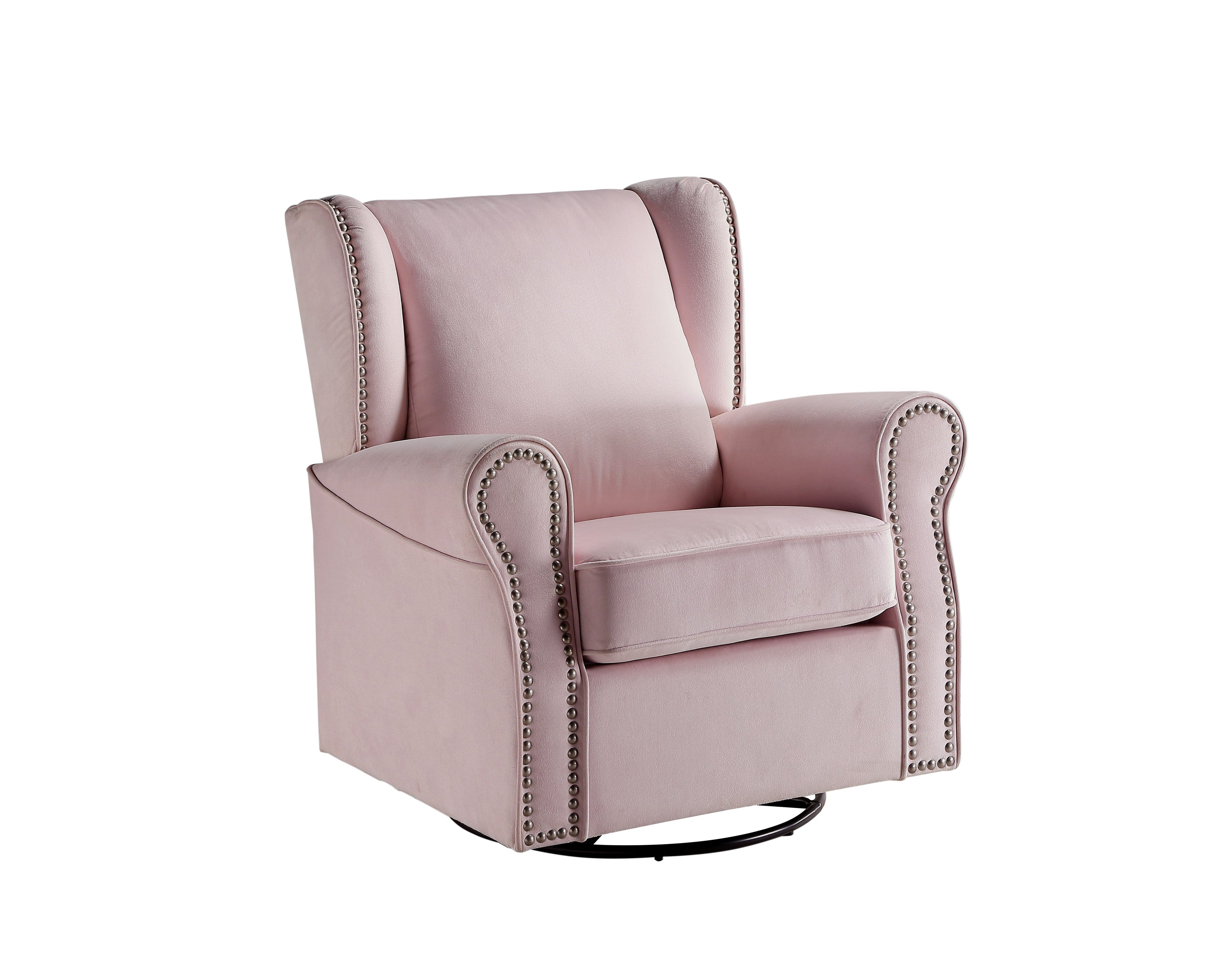 Tamaki - Glider Chair With Swivel - Pink