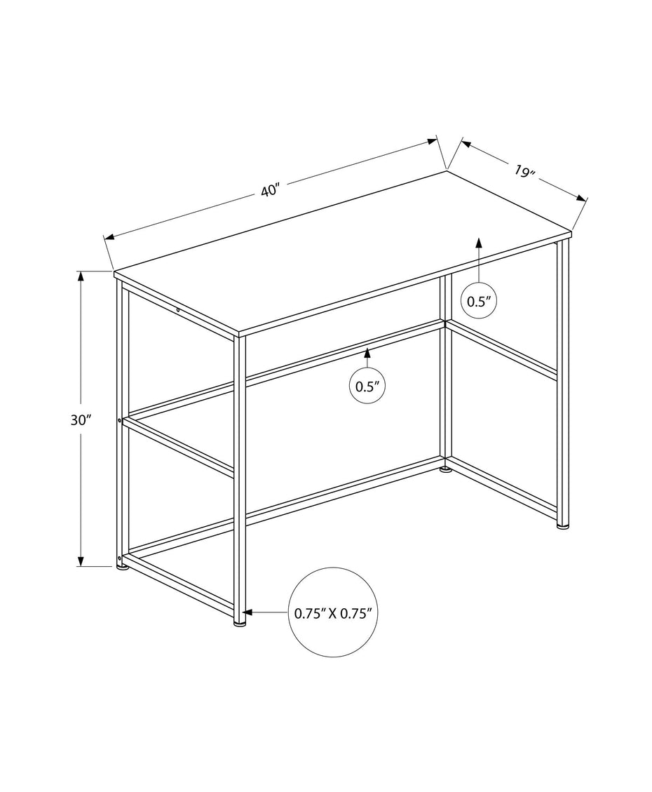 Computer Desk, Home Office, Laptop, Left & Right Set-Up, Storage Drawers, Work, Contemporary, Modern - Black