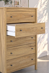 Bermacy - Light Brown - Five Drawer Chest by Signature Design by Ashley® | Bel Furniture