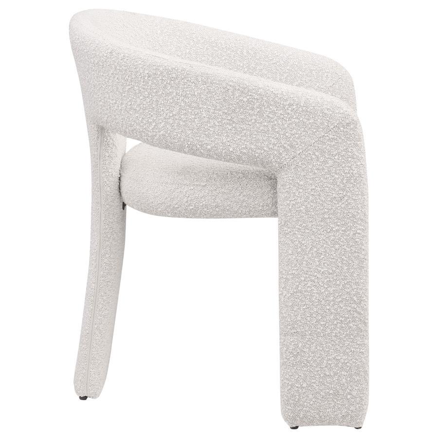 Eudora - Boucle Upholstered Dining Side Chair - Cream