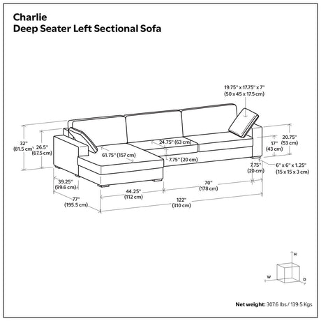 Charlie - Upholstered Deep Seater Sectional Sofa - view 11