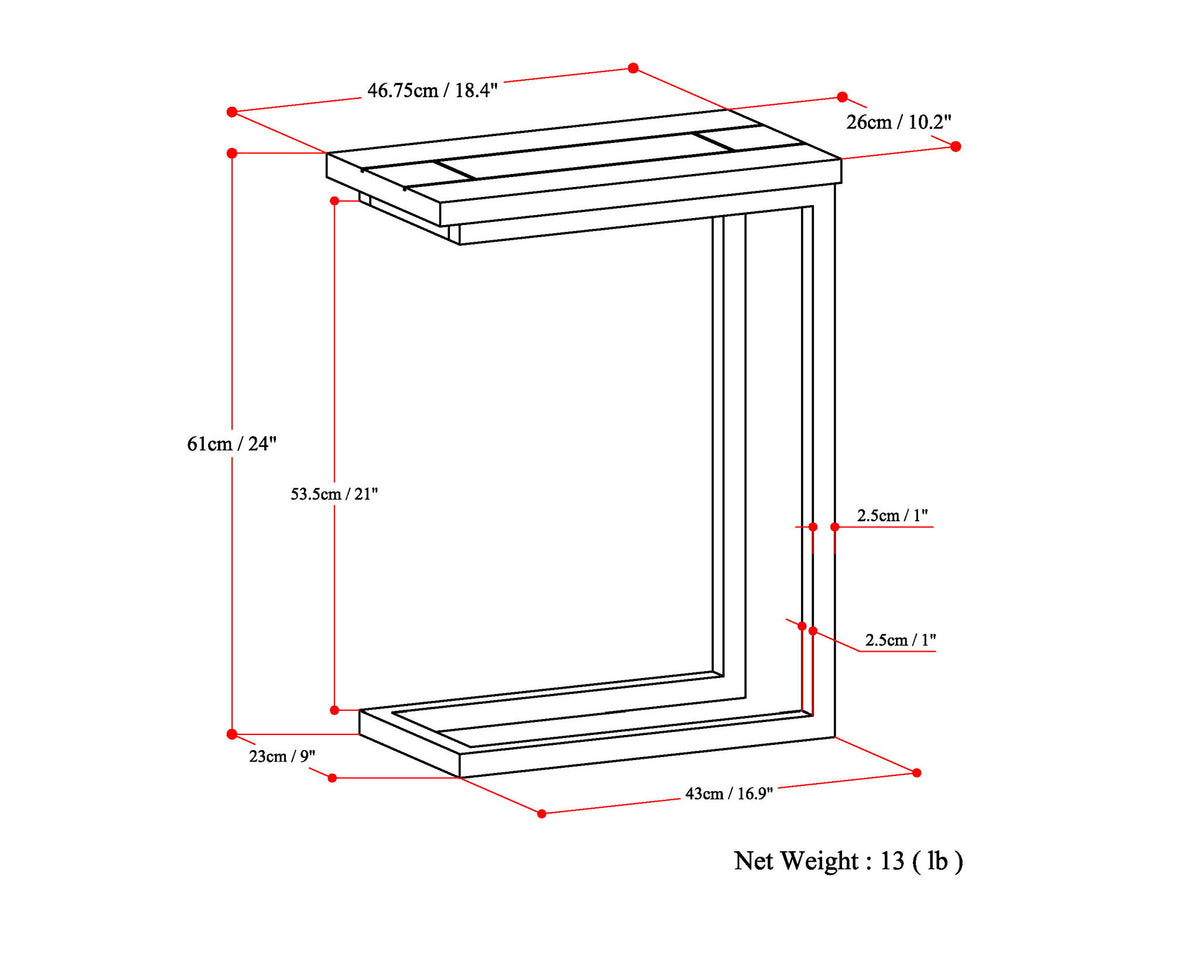 Skyler - C Side Table - Light Brown