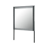 Lorenzo - Large Scale Mirror With Sleek Frame And Glittered Detailing - Silver
