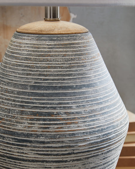 Lawrock - Terracotta Table Lamp - Antique Blue - view 3