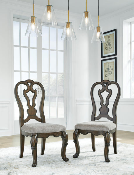 Maylee - Dining Upholstered Side Chair (Set of 2) - Dark Brown - view 5