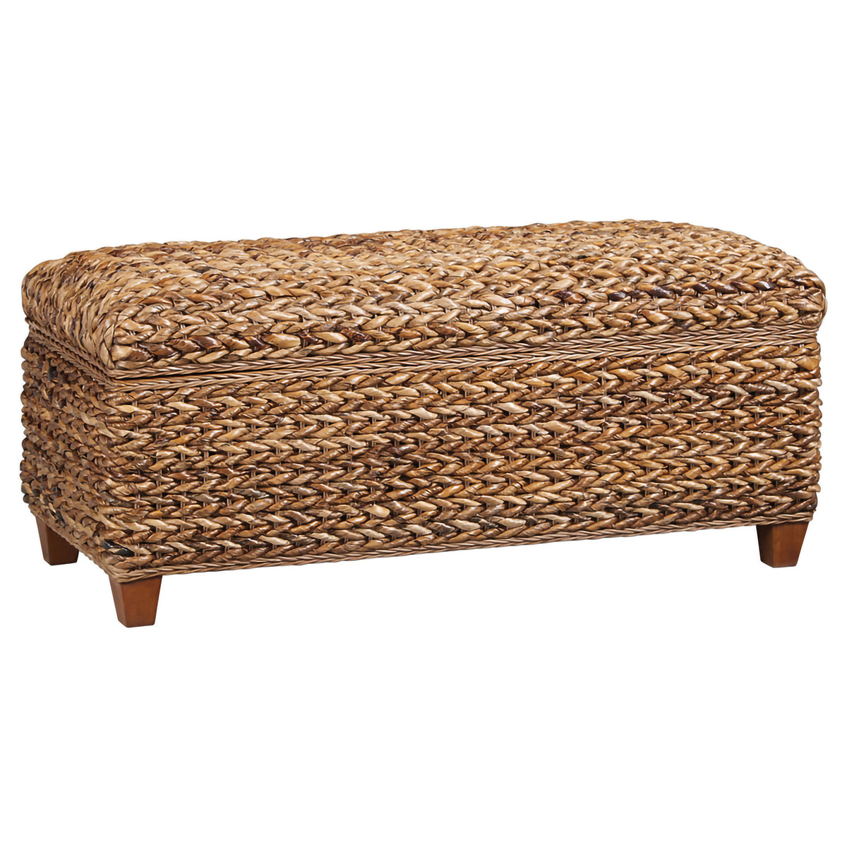 Laughton - Hand - Woven Banana Leaf Storage Trunk - Amber
