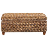 Laughton - Hand - Woven Banana Leaf Storage Trunk - Amber