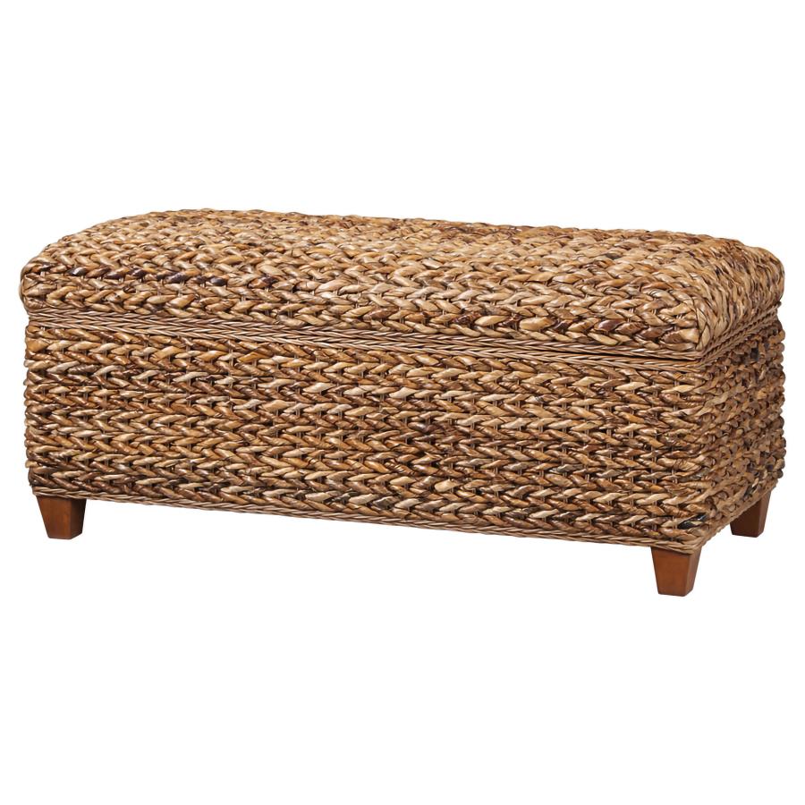 Laughton - Hand - Woven Banana Leaf Storage Trunk - Amber