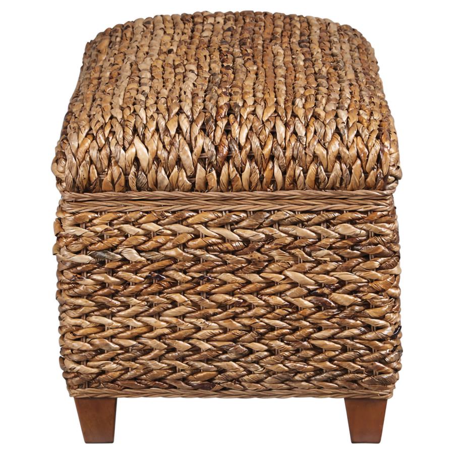 Laughton - Hand - Woven Banana Leaf Storage Trunk - Amber