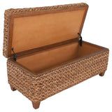 Laughton - Hand - Woven Banana Leaf Storage Trunk - Amber