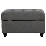 Stonenesse - Rectangular Upholstered Storage Ottoman - Gray