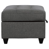 Stonenesse - Rectangular Upholstered Storage Ottoman - Gray