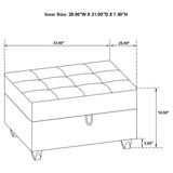 Stonenesse - Rectangular Upholstered Storage Ottoman - Gray