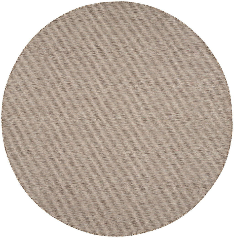 8' Round Power Loom Area Rug - Beige