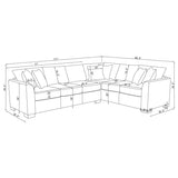 Ashford - Chenille Upholstered Sleeper Sectional Sofa - Greige