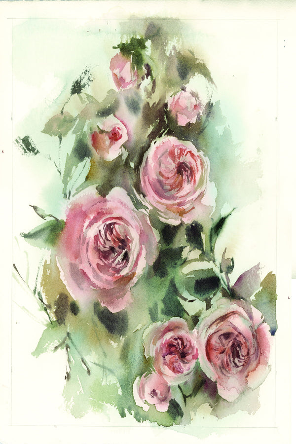 Blush Roses V By Sophia Rodinov - Red