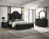 Cameo - Bedroom Set Black 4 Pc. Bed, Dresser, mirror, Nightstand by Crown Mark | Bel Furniture