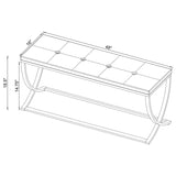 Walton - Leatherette Upholstered Tufted Accent Bench