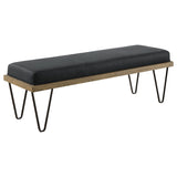 Chad - Denim Upholstered Accent Bench - Dark Blue