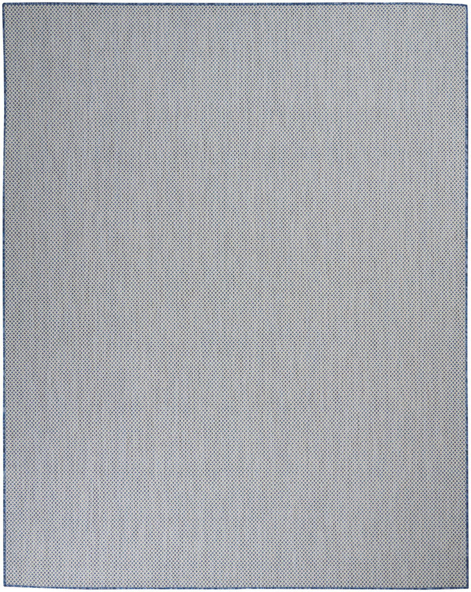 7' X 10' Geometric Power Loom Area Rug - Blue