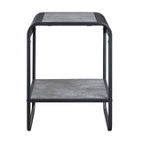 Raziela - End Table - Concrete Gray / Black by Urban Nest | Bel Furniture
