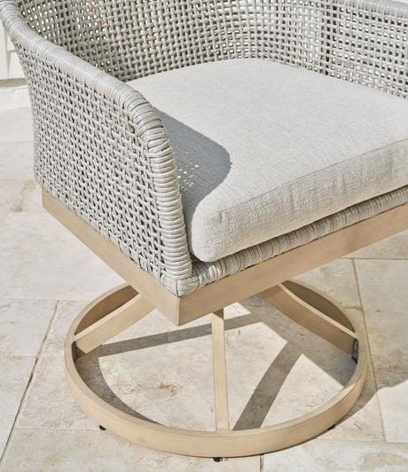 Seton Creek - Gray - Swivel Chair With Cushion (Set of 2) by Signature Design by Ashley® | Bel Furniture