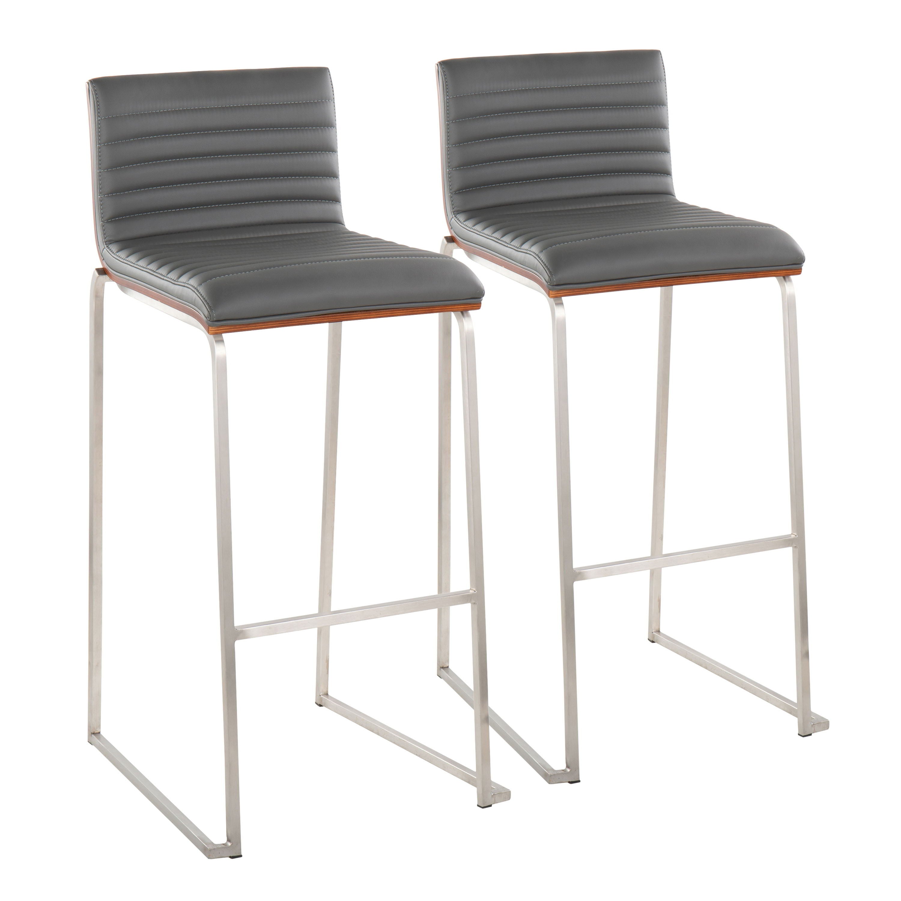 Mason Mara - Contemporary Fixed Height Barstool (Set of 2)