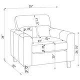 Scotland - Faux Leather Upholstered Sofa Set