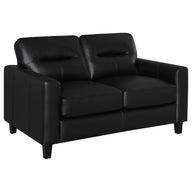 Scotland - Faux Leather Upholstered Track Arm Loveseat