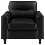 Scotland - Faux Leather Upholstered Track Arm Chair