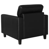 Scotland - Faux Leather Upholstered Track Arm Chair