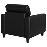 Scotland - Faux Leather Upholstered Track Arm Chair