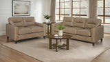Scotland - Faux Leather Upholstered Sofa Set