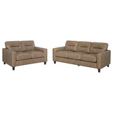Scotland - Faux Leather Upholstered Sofa Set