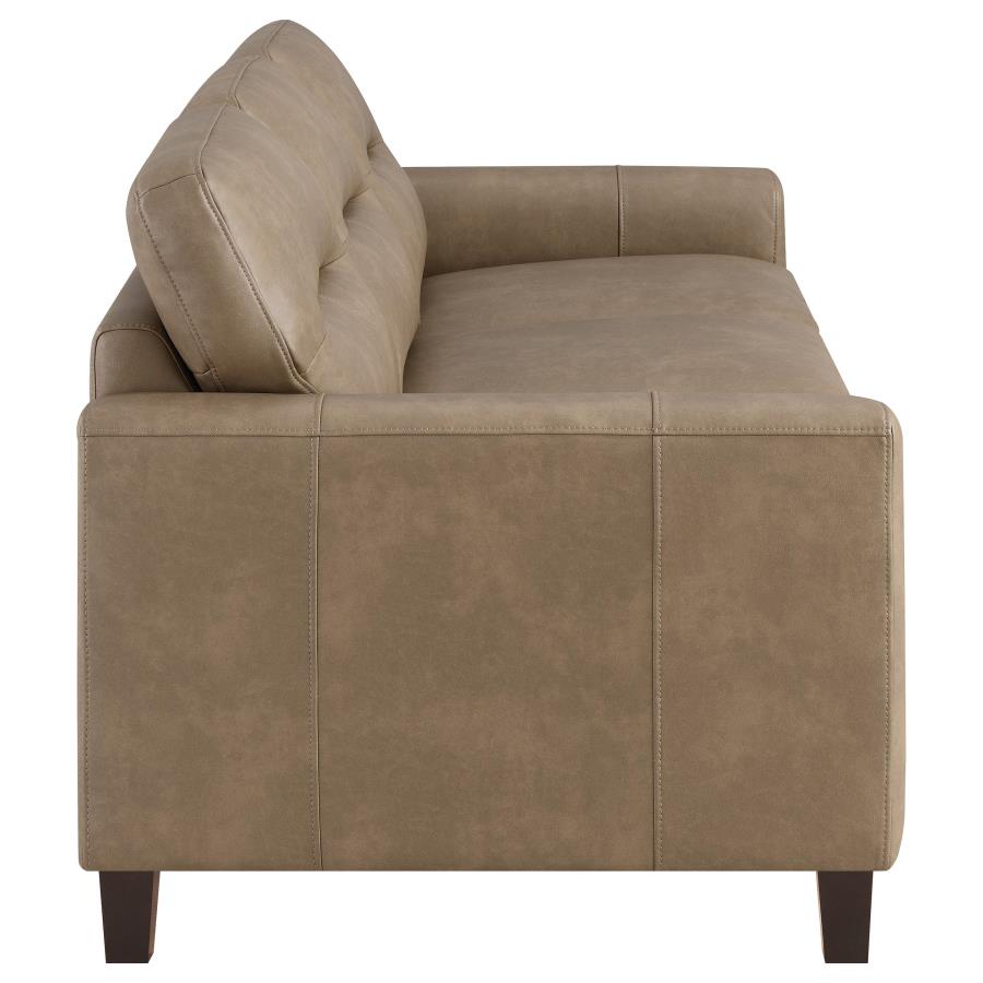 Scotland - Faux Leather Upholstered Sofa Set
