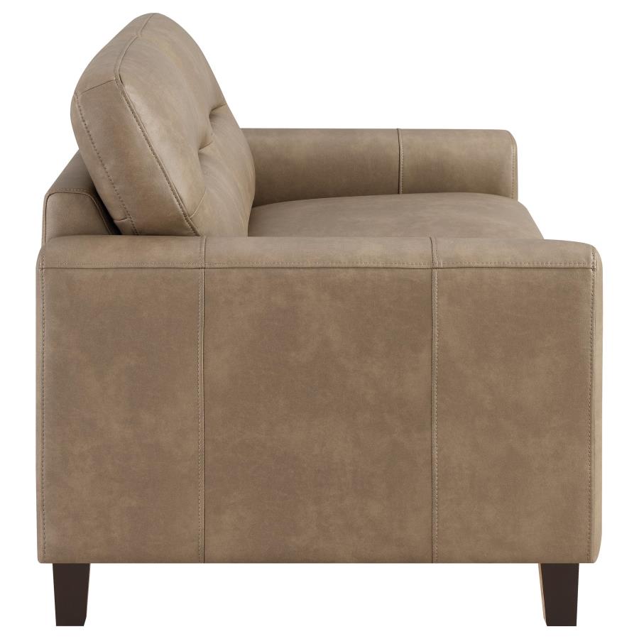 Scotland - Faux Leather Upholstered Sofa Set