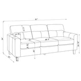 Scotland - Faux Leather Upholstered Track Arm Sofa