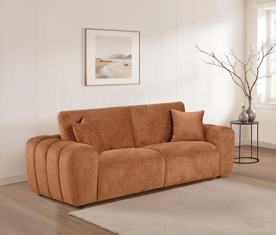 Burnett - Chenille Upholstered Wide Arm Sofa
