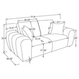Burnett - Chenille Upholstered Wide Arm Loveseat
