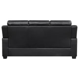 Finley - Upholstered Padded Arm Tufted Sofa - Black