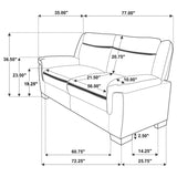 Arabella - Upholstered Padded Arm Sofa Set